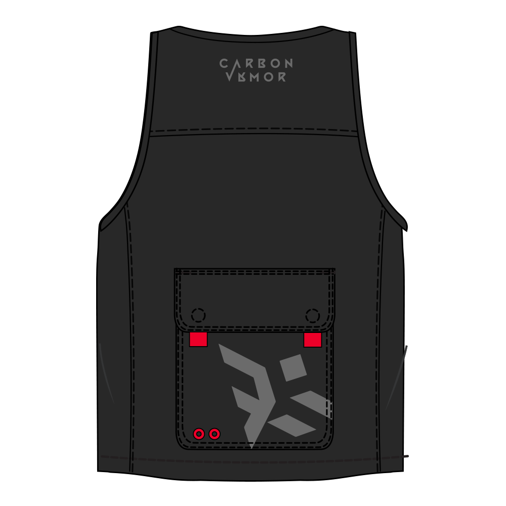 BLACK MILITARY VEST - CVRBON VRMOR (LIMITED EDITION)